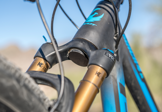 Stealth Tag Fork- designed to hide your Airtag in the steer tube of mountain bike forks in a discreet location for antitheft