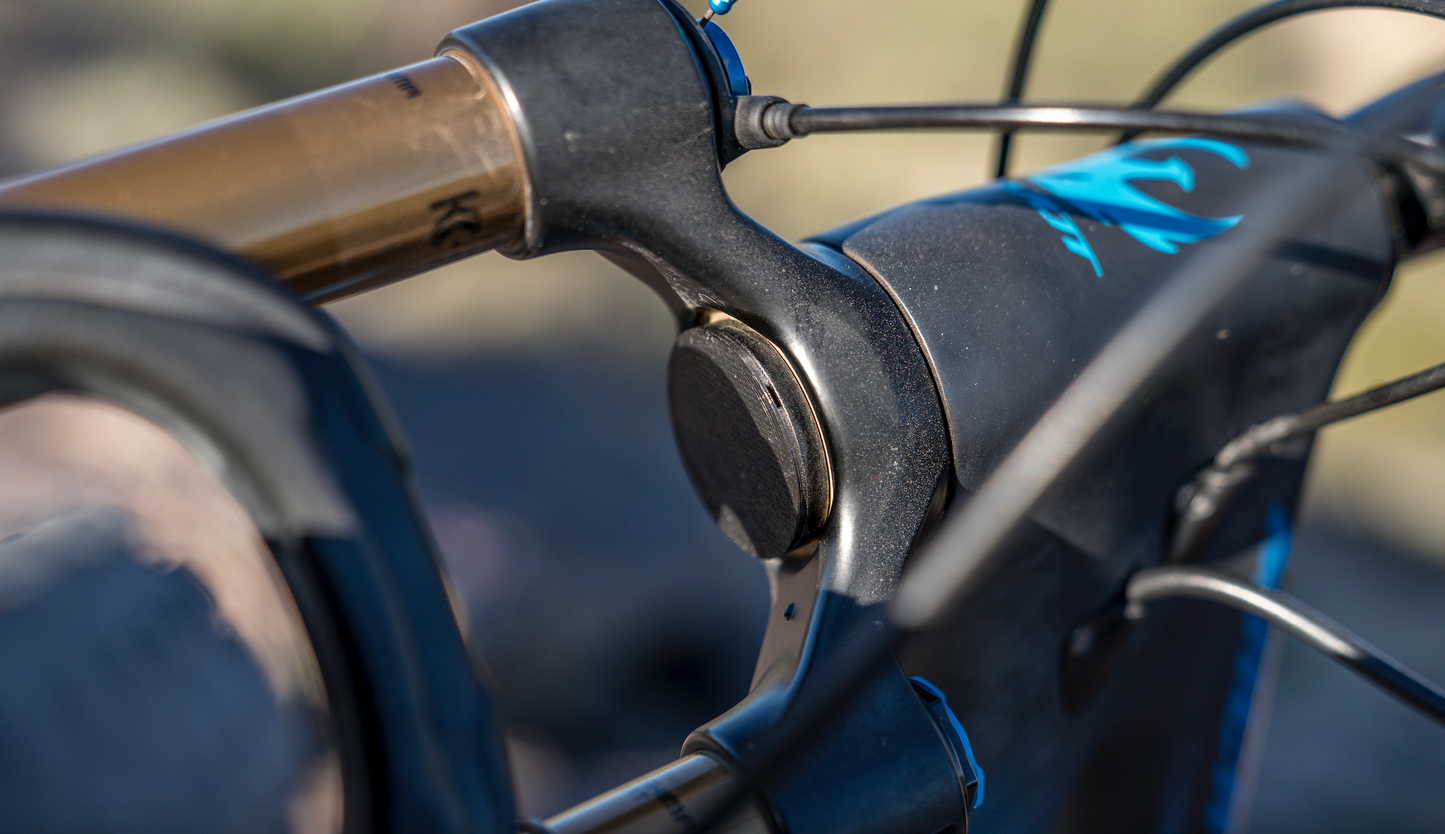 Stealth Tag Fork- designed to hide your Airtag in the steer tube of mountain bike forks in a discreet location for antitheft