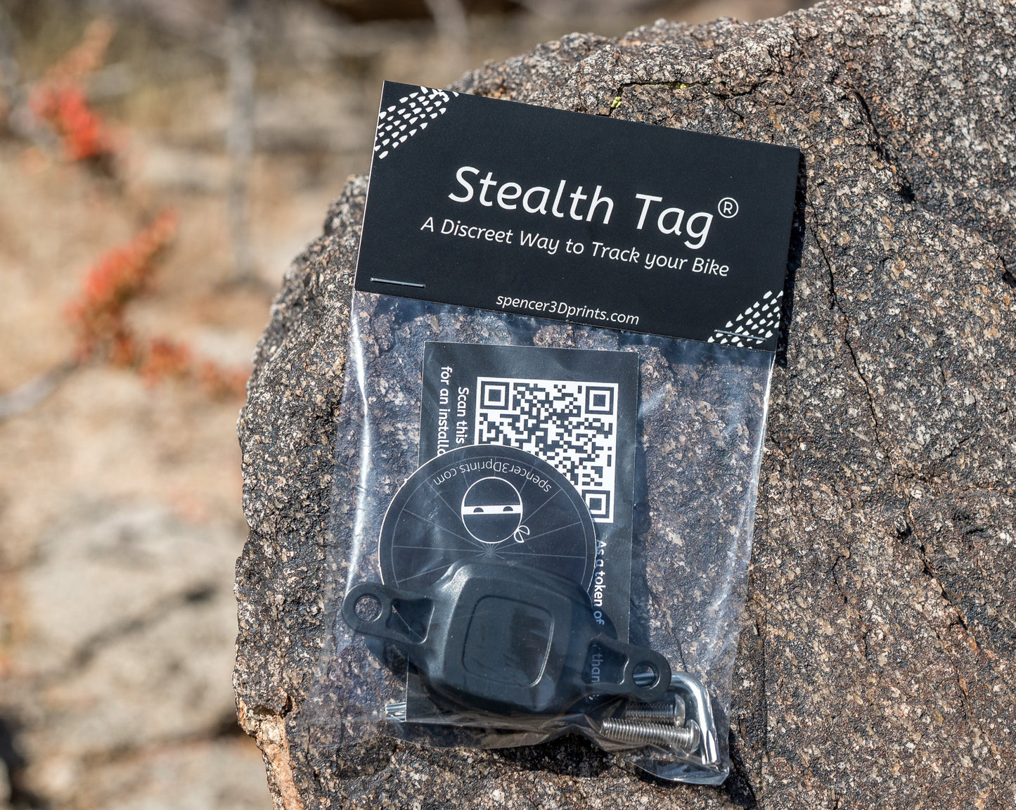Stealth Tag® Water Bottle Cage Mount: Hide and Track an Airtag on Any Bike
